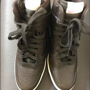 Women’s Nike Dark  Brown High Top Athletic Shoe